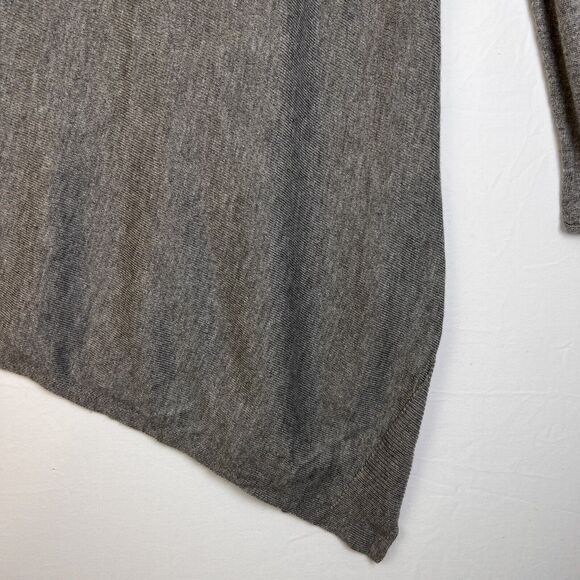 Grace Elements Tunic Women's Medium Black Gray Hi Low Hem Knit Top Sweater Work - Picture 3 of 7